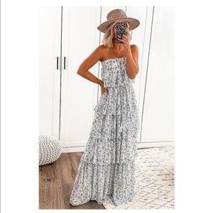 Tiered Strapless Maxi Dress